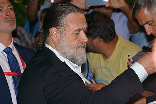 Russell Crowe attends the "What Love Builds" Screening during the 83rd Venice International Film Festival at Sala Darsena on September 11, 2026 in Venice, Italy.
