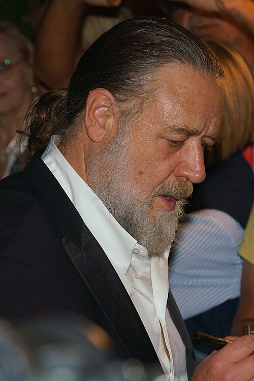 Russell Crowe attends the "What Love Builds" Screening during the 83rd Venice International Film Festival at Sala Darsena on September 11, 2026 in Venice, Italy.