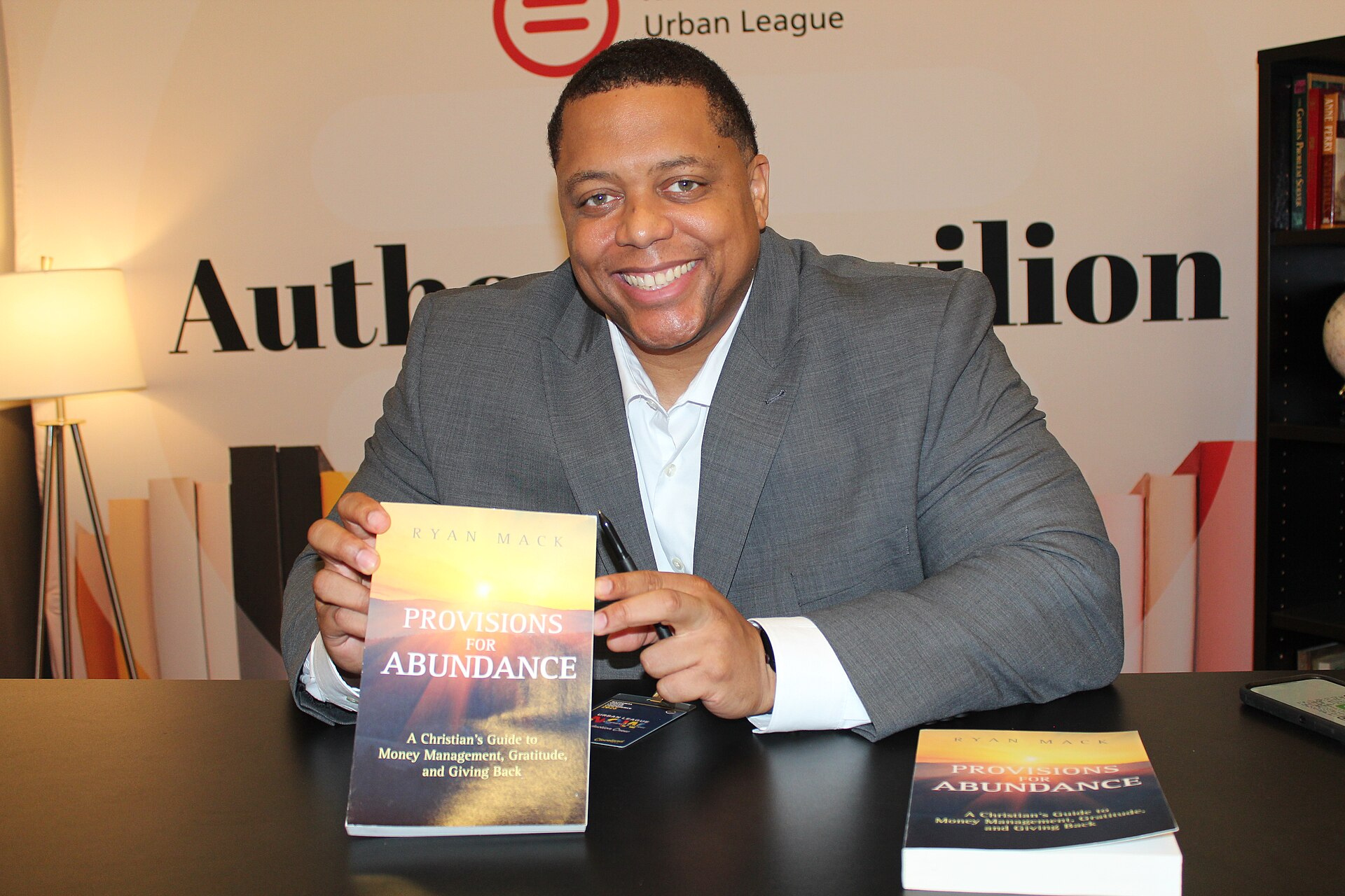 Ryan Mack, author of Provisions for Abundance, seated in the Content Creation/Marketplace Room at the 2025 National Urban League Conference.