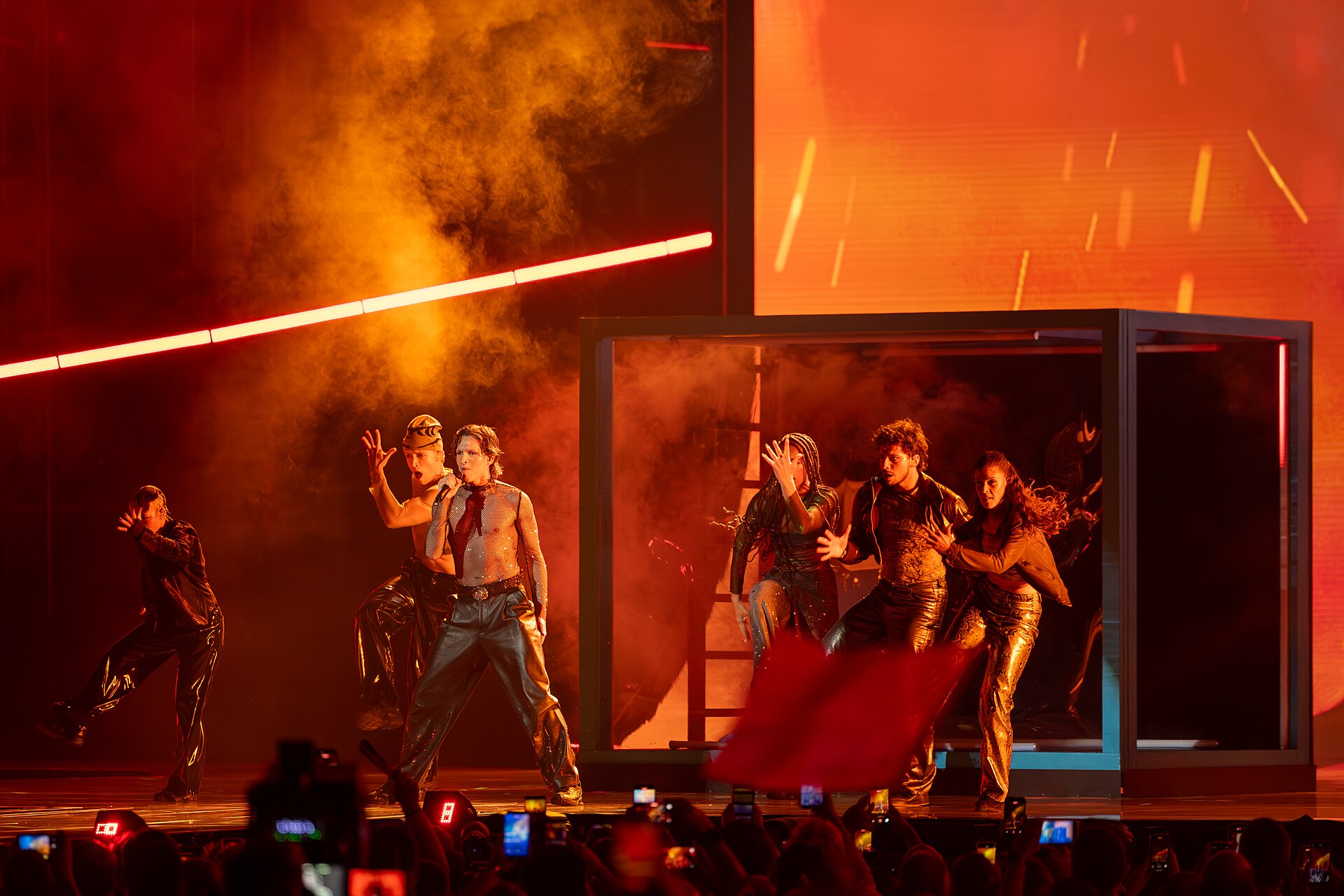 Søren Torpegaard Lund performing Før Vi Går Hjem, representing Denmark in the 2nd Semi Final of the 2026 Eurovision Song Contest in Vienna