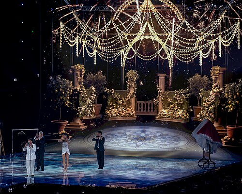 Sal Da Vinci performing Per Sempre Sì, representing Italy in the 1st Semi Final of the 2026 Eurovision Song Contest in Vienna