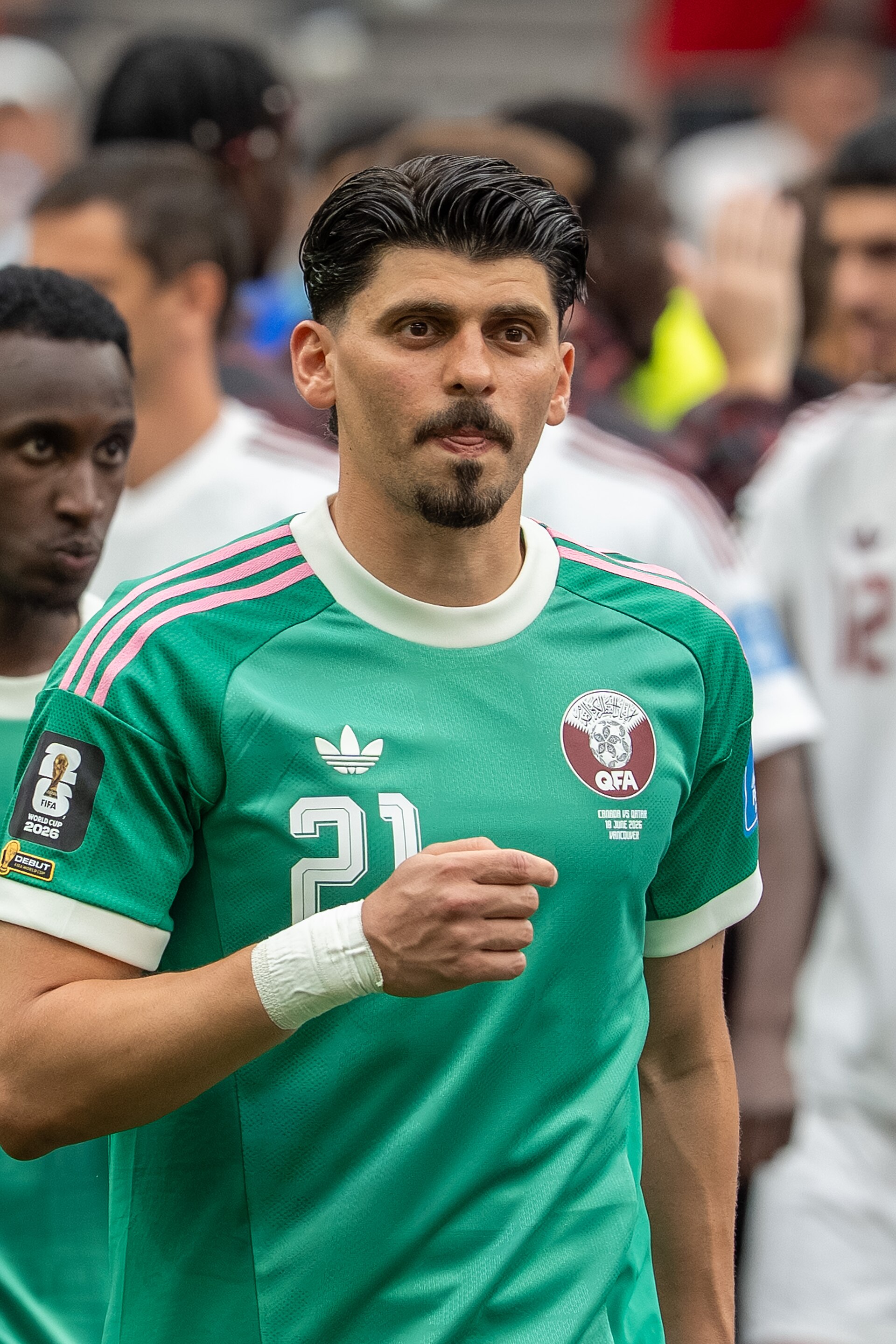 Salah Zakaria during Canada v Qatar on 18 June 2026 at the 2026 FIFA World Cup