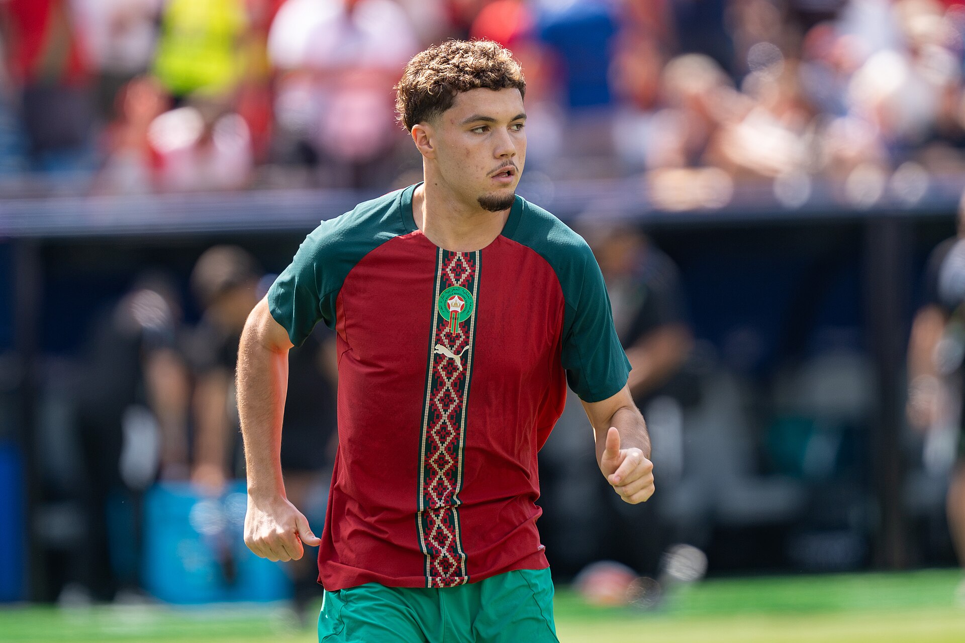 Samir El Mourabet during France v Morocco at the 2026 FIFA World Cup