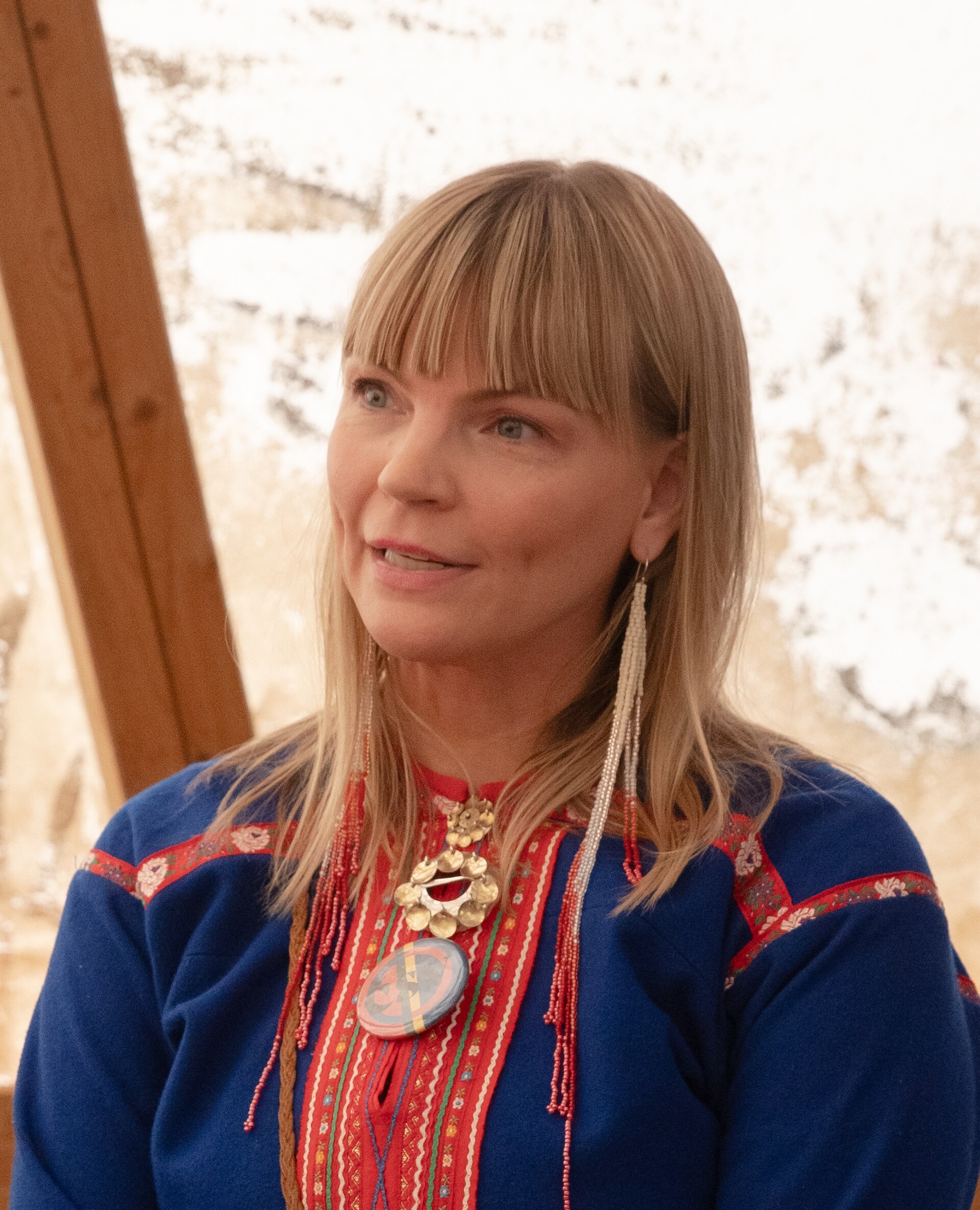 Sara Marielle Gaup Beaska at "Conversation with the Northern People of the Year: nēhiyawak" at 2025 Riddu Riđđu