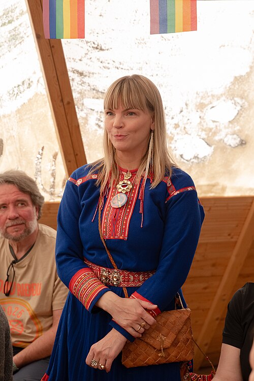 Sara Marielle Gaup Beaska at "Conversation with the Northern People of the Year: nēhiyawak" at 2025 Riddu Riđđu