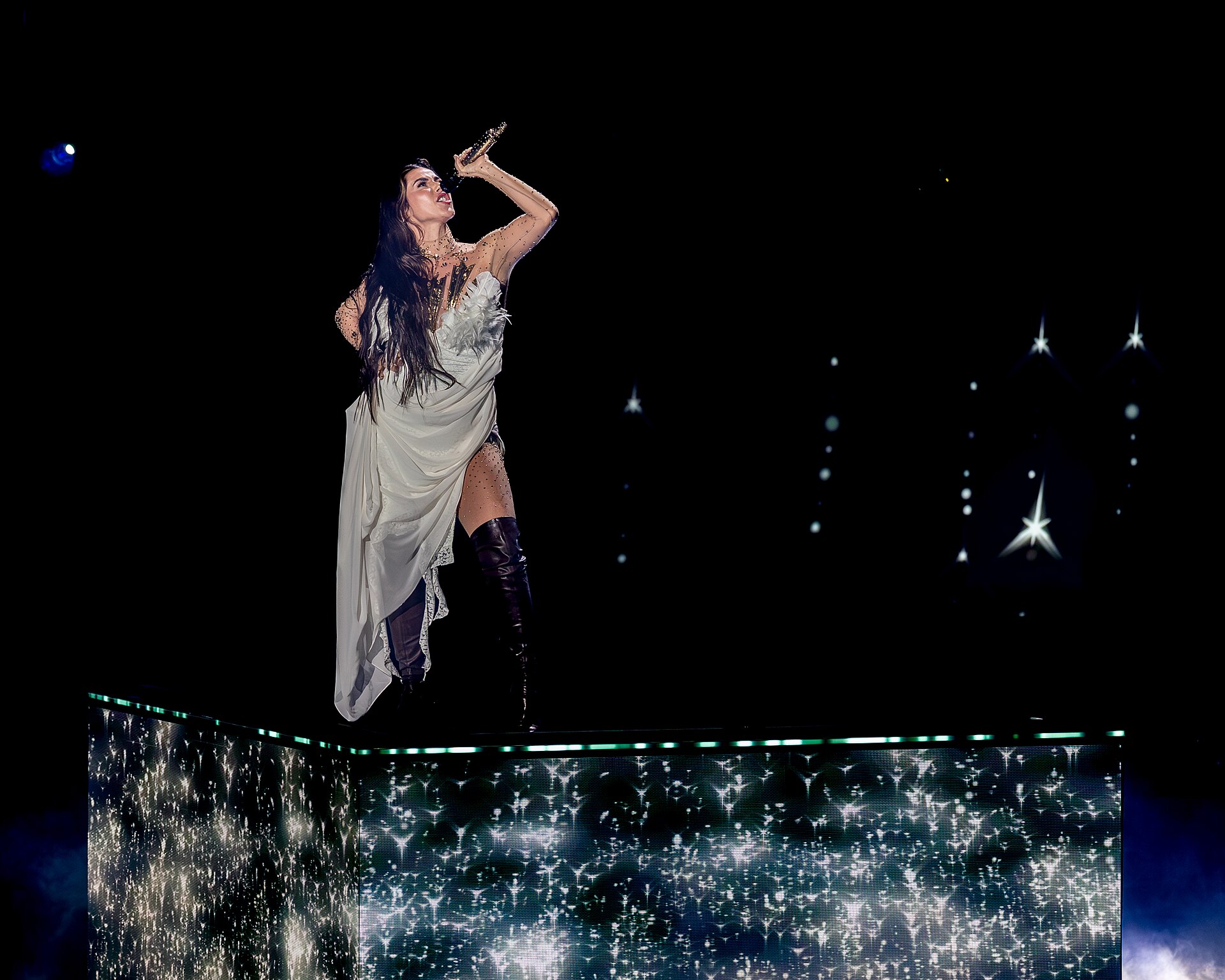 Sarah Engels performing Fire, representing Germany in the 1st Semi Final of the 2026 Eurovision Song Contest in Vienna
