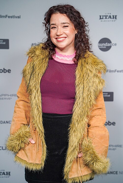 Sarah Steele at Crisis Actor premiere during the 2026 Sundance Film Festival