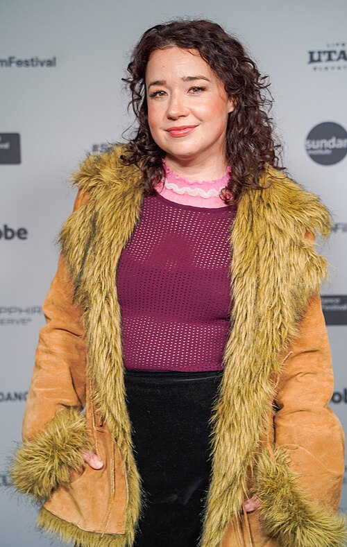 Sarah Steele at Crisis Actor premiere during the 2026 Sundance Film Festival