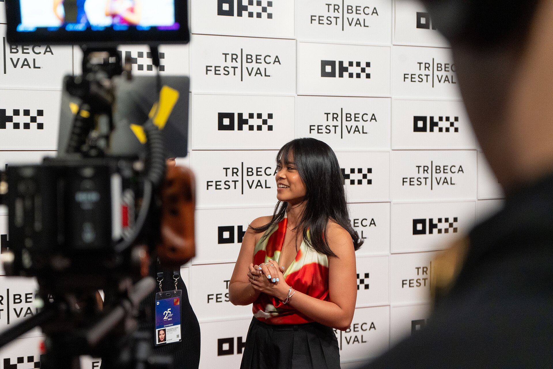 Sari Arambulo at the premiere of "Cookie Love" at the 25th Tribeca Film Festival in New York City.