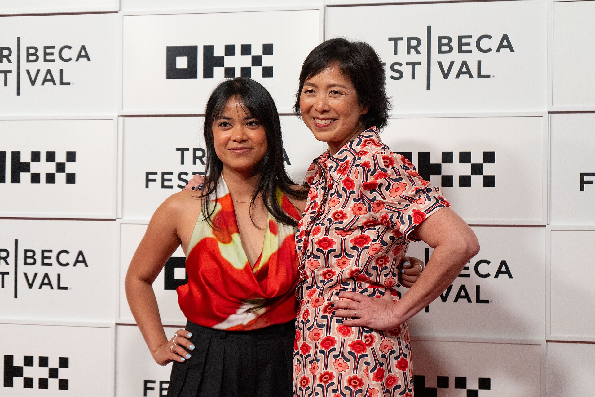 Sari Arambulo and Jean Hwang Carrant at the premiere of "Cookie Love" at the 25th Tribeca Film Festival in New York City.