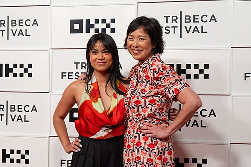 Sari Arambulo and Jean Hwang Carrant at the premiere of "Cookie Love" at the 25th Tribeca Film Festival in New York City.