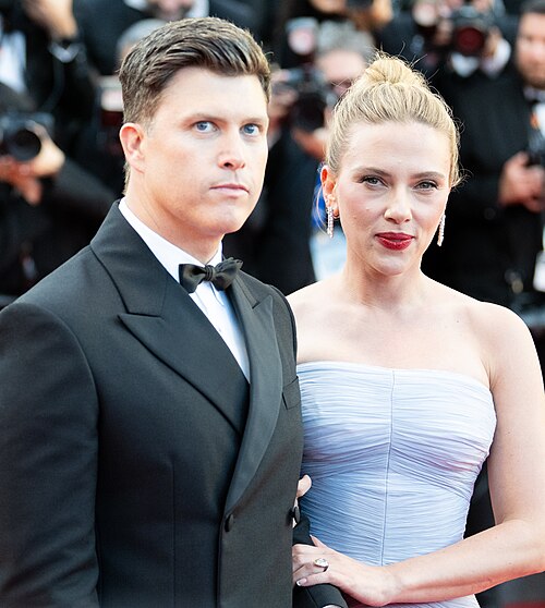 CANNES, FRANCE - 20 MAY 2024: Scarlett Johansson, Colin Jost attends the "Vie Privée" (A Private Life) red carpet at the 78th annual Cannes Film Festival