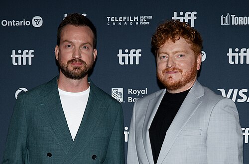 Scott Beck and Bryan Woods at the 2024 Toronto International Film Festival (TIFF) for the movie Heretic.