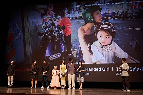 Sean Baker, Nina Ye, Sou Shih-Ching, Nina Ye, Shih-yuan Ma, Alex C. Lo, Jennifer Jao director, actors, producer, at the 30th Busan International Film Festival in Busan, South Korea in 2025
