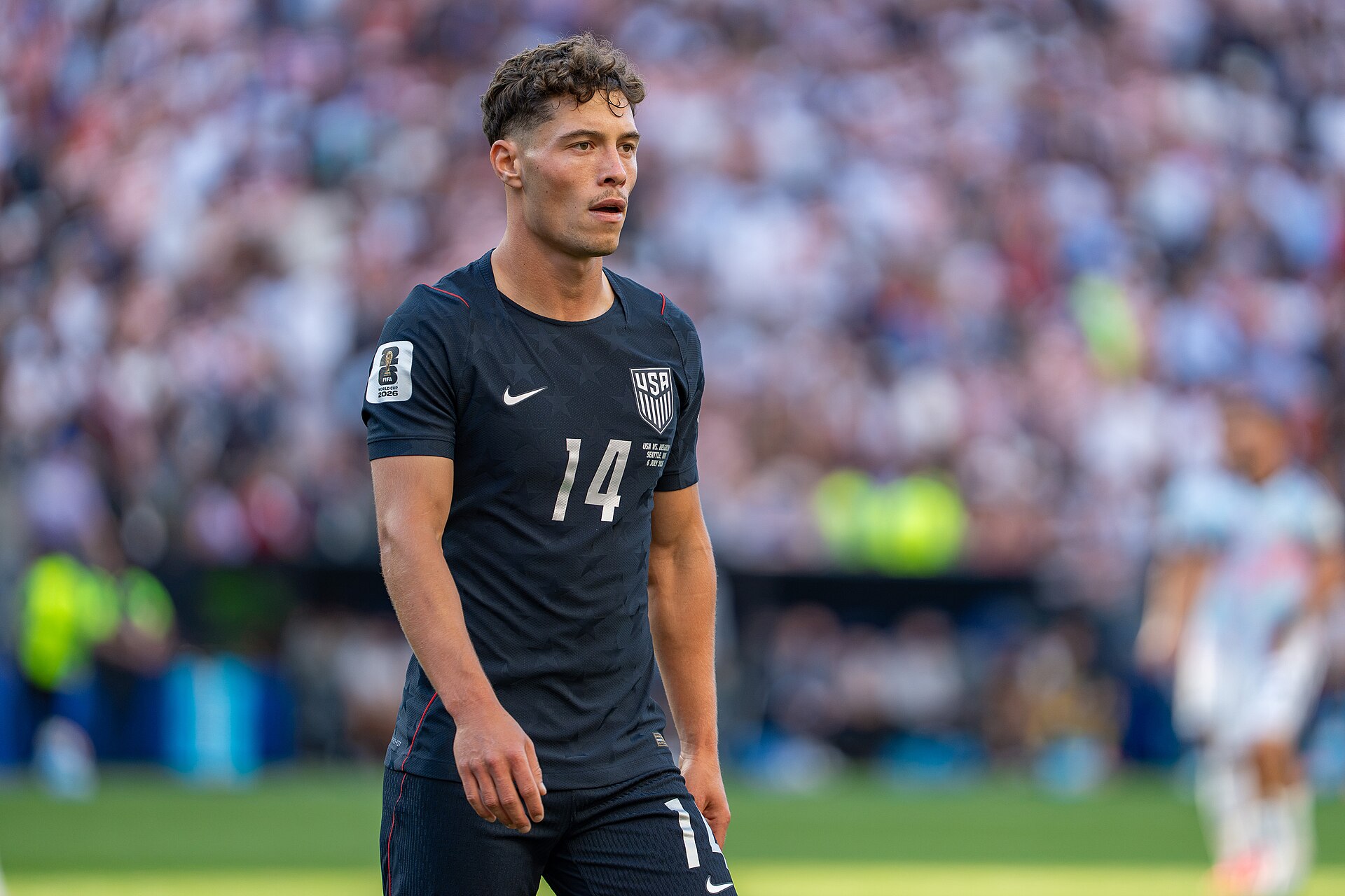 Sebastian Berhalter during Belgium v United States at the 2026 FIFA World Cup