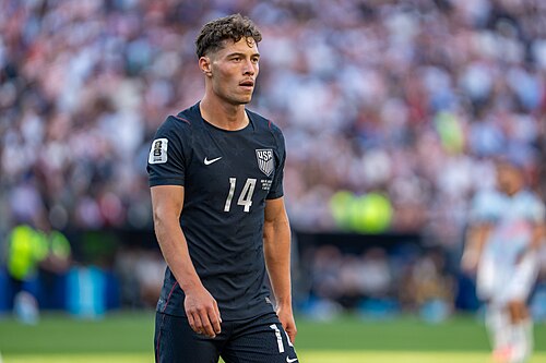 Sebastian Berhalter during Belgium v United States at the 2026 FIFA World Cup