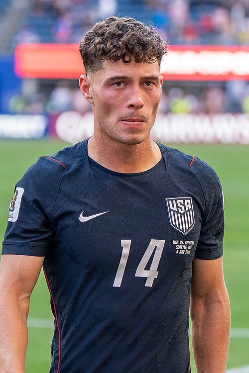 Sebastian Berhalter during Belgium v United States at the 2026 FIFA World Cup