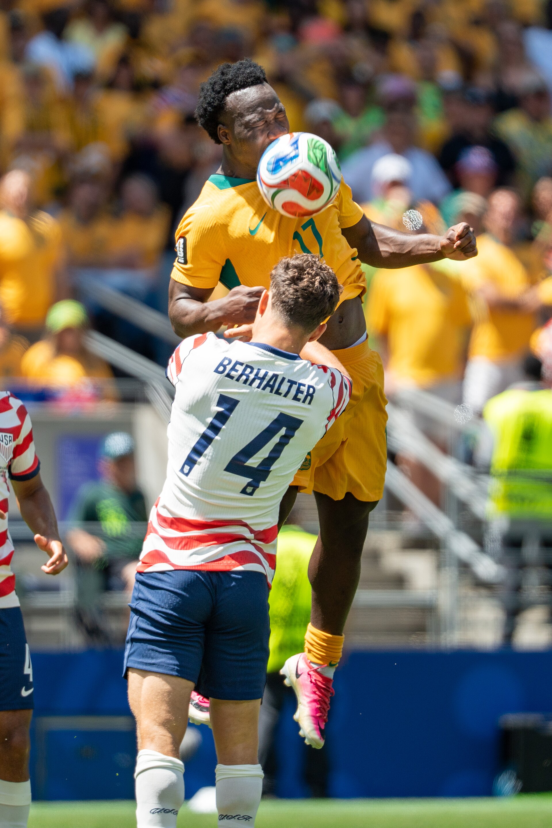 Sebastian Berhalter Nestory Irankunda during United States v Australia on 19 June 2026 at the 2026 FIFA World Cup