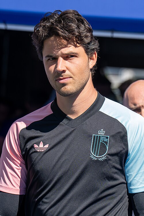 Senne Lammens during Belgium v United States at the 2026 FIFA World Cup