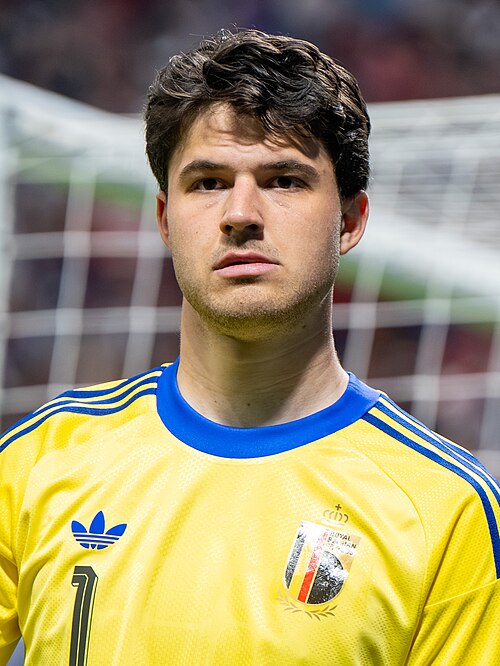Senne Lammens during USMNT v Belgium on March 28 2026 at Mercedes-Benz Stadium in Atlanta, Georgia