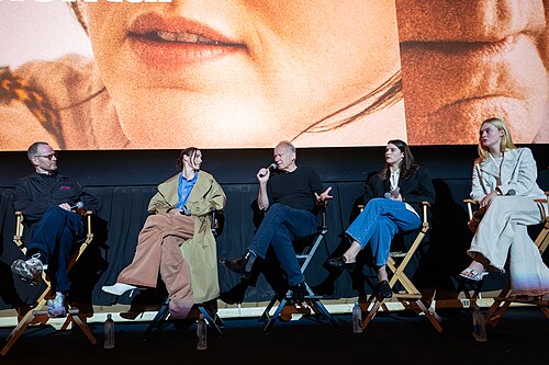 Director Joachim Trier, and actors Renate Reinsve, Stellan Skarsgård, Inga Ibsdotter Lilleaas and Elle Fanning
