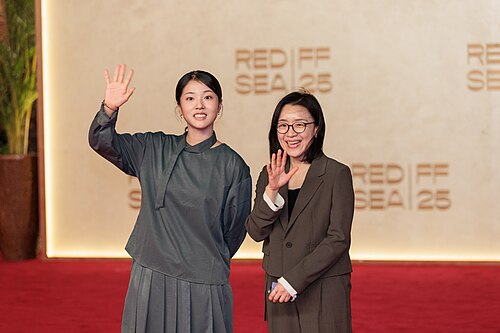 Seo Su-bin and Yoon Ga-eun attend the "The World of Love" screening at the Red Sea International Film Festival 2025 on December 06, 2025 in Jeddah, Saudi Arabia.