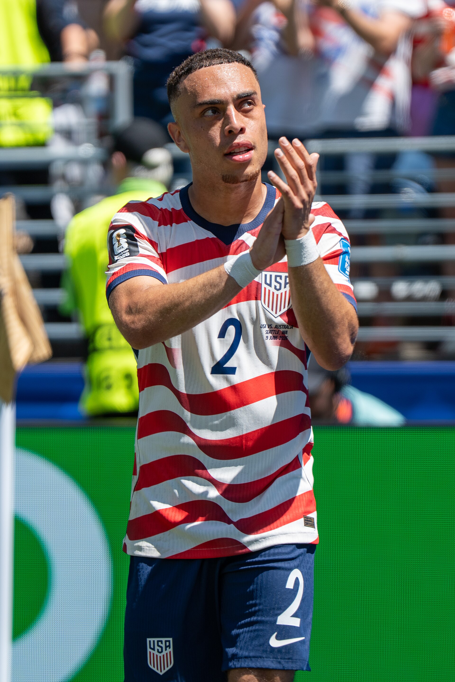 Sergino Dest during United States v Australia on 19 June 2026 at the 2026 FIFA World Cup