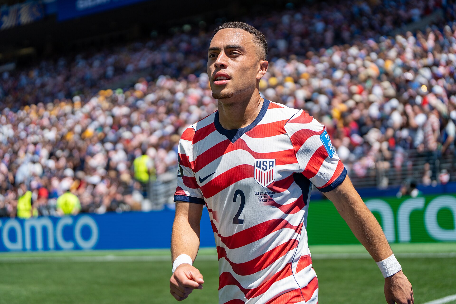 Sergino Dest during United States v Australia on 19 June 2026 at the 2026 FIFA World Cup