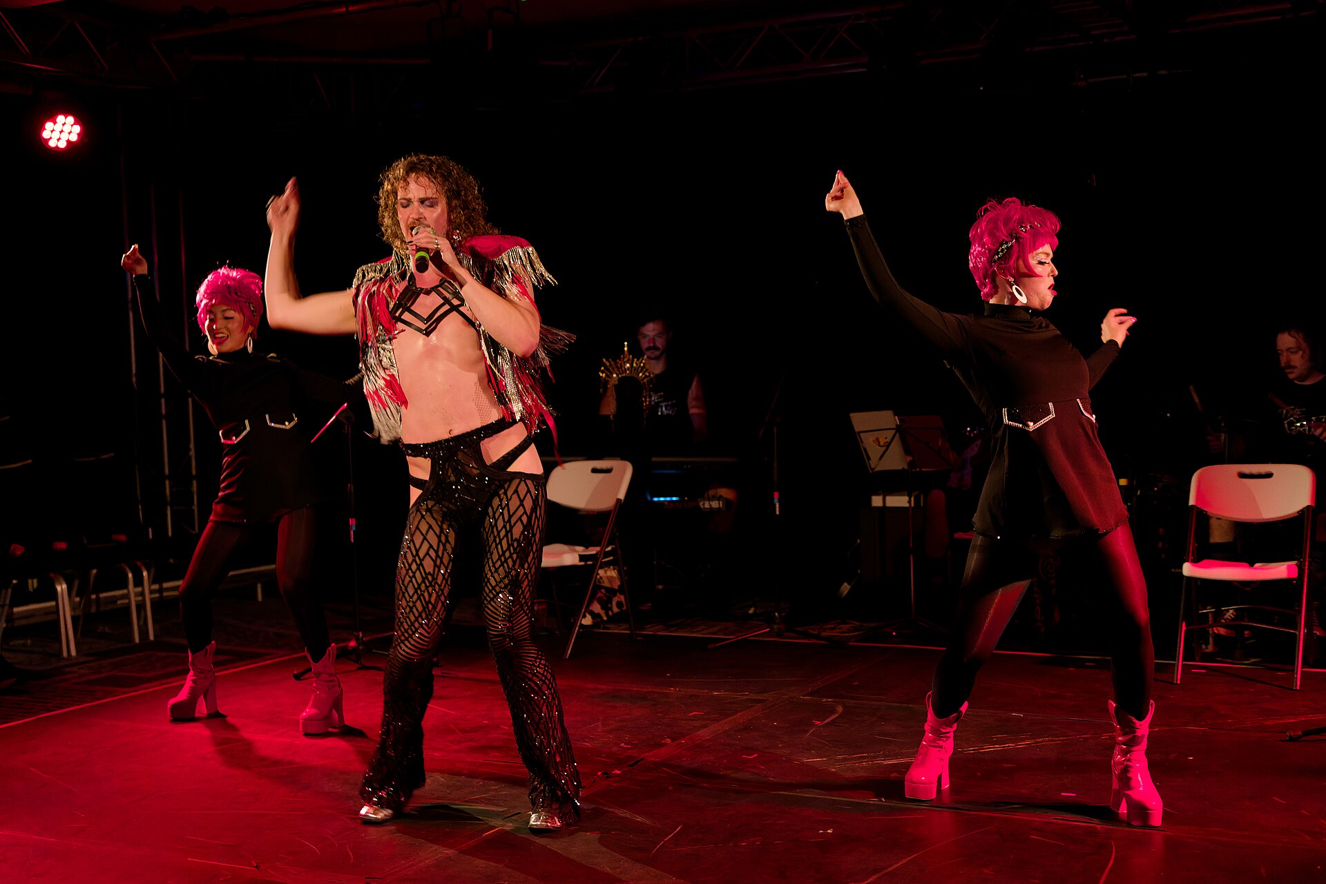 The show Sex, Camp, Rock 'N Roll at the 2024 Edinburgh Festival Fringe, featuring Ryan Patrick, diva-duo The K*ntz!, and rock band The Gruntz!.