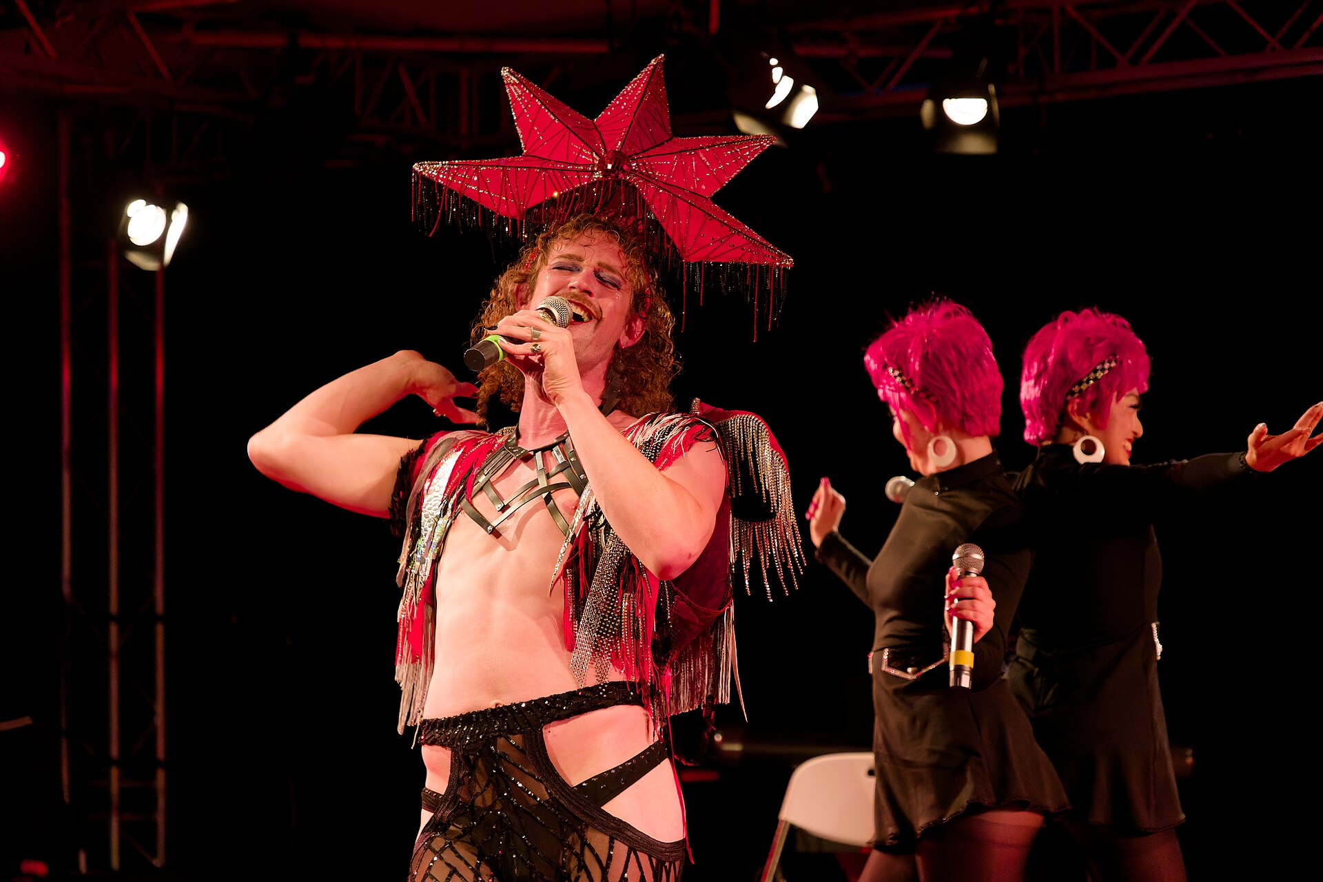 The show Sex, Camp, Rock 'N Roll at the 2024 Edinburgh Festival Fringe, featuring Ryan Patrick, diva-duo The K*ntz!, and rock band The Gruntz!.