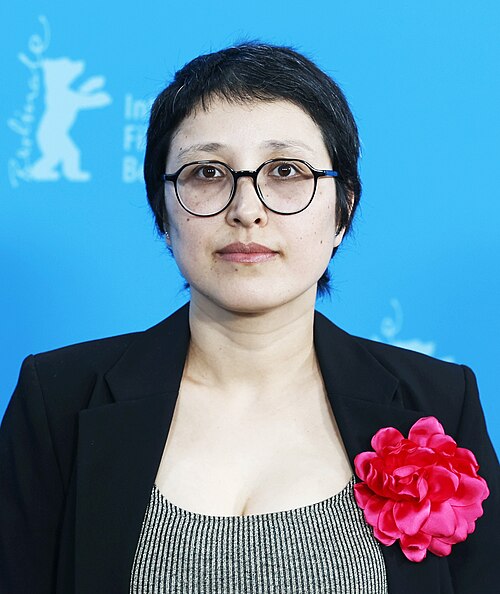 Director Shahrbanoo Sadat poses at the "No Good Men" photocall  at Berlinale 2026 in Berlin, Germany