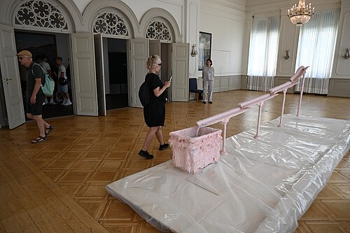 Shahryar Nashat's Bleeding Precious at Art Basel 2025 Parcours