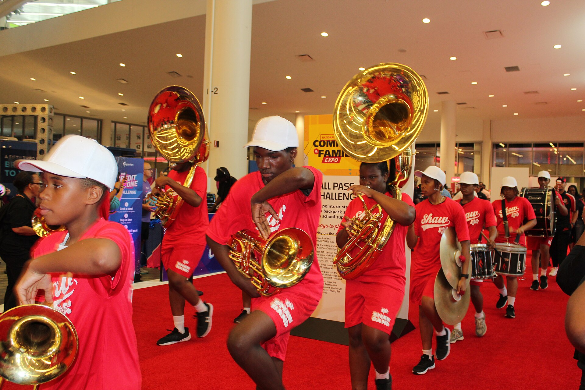 Shaw Marching Band opening up Community Day at the 2025 National Urban League Conference.