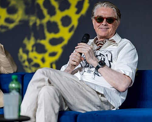Sigurjón "Joni" Sighvatsson giving a talk at the 2026 Locarno Film Festival