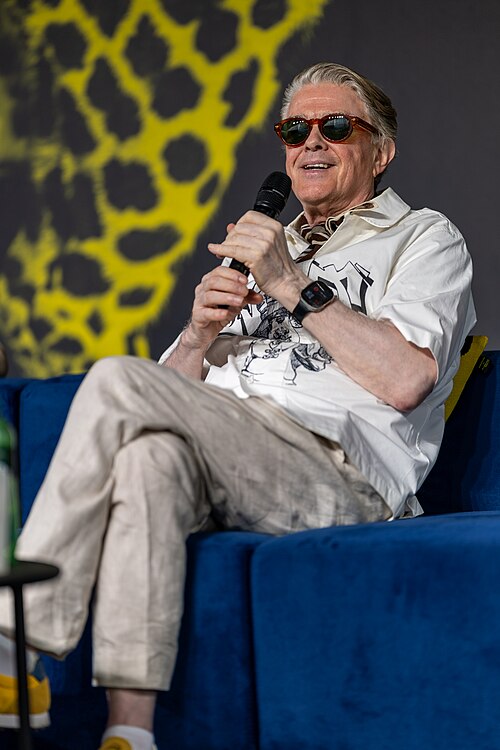 Sigurjón "Joni" Sighvatsson giving a talk at the 2026 Locarno Film Festival