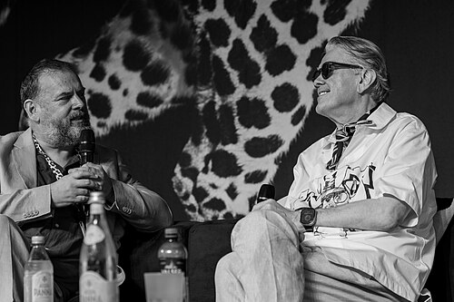 Sigurjón "Joni" Sighvatsson giving a talk at the 2026 Locarno Film Festival