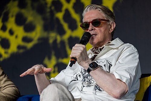 Sigurjón "Joni" Sighvatsson giving a talk at the 2026 Locarno Film Festival