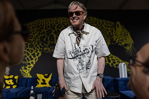 Sigurjón "Joni" Sighvatsson with fans at the 2026 Locarno Film Festival