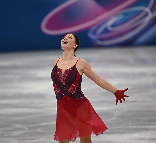 MILAN, ITALY - 19 FEBRUARY 2026: Sofia SAMODELKINA of Kazakhstan compete during the Figure Skating Women Single Skating Free Skating at the Olympic Winter Games Milano Cortina 2026 Milano Ice Skating Arena on February 19, 2026 in Milan, Italy