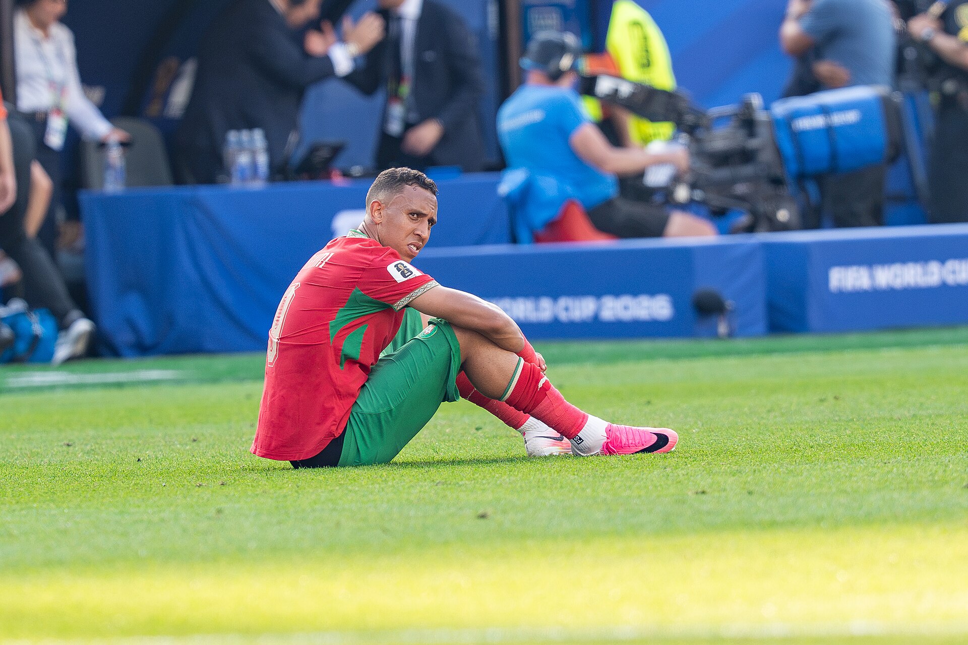 Soufiane Rahimi during France v Morocco at the 2026 FIFA World Cup
