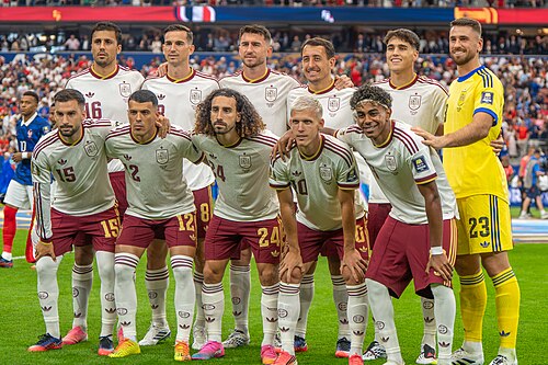Spain Starting XI during France v Spain at the 2026 FIFA World Cup