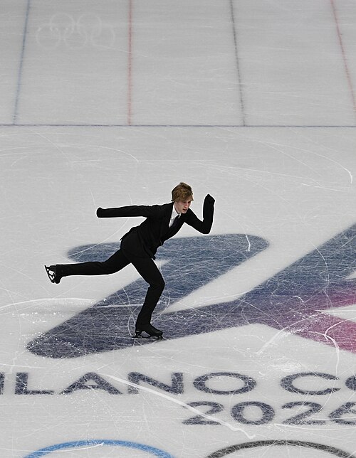 MILAN, ITALY - 07 FEBRUARY 2026: Stephen Gogolev of Canada compete during the Figure Skating Team Event Men Single Skating-Short Program at the Olympic Winter Games Milano Cortina 2026  Milano Ice Skating Arena on February 07, 2026 in Milan, Italy
