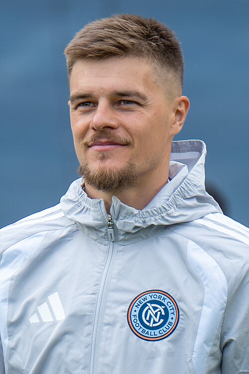 Strahinja Tanasijevic during New York City FC vs Columbus Crew on May 10, 2026