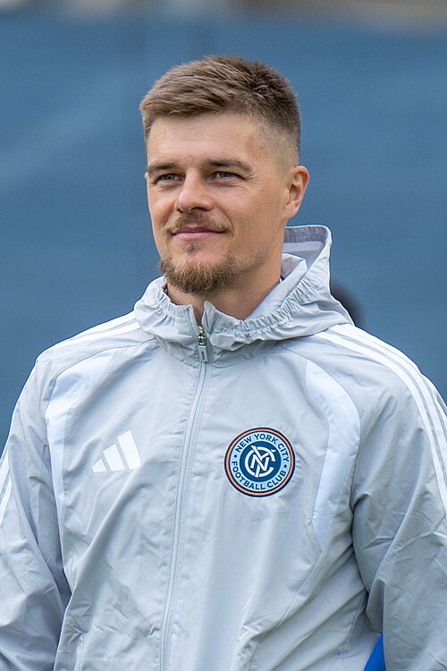 Strahinja Tanasijevic during New York City FC vs Columbus Crew on May 10, 2026