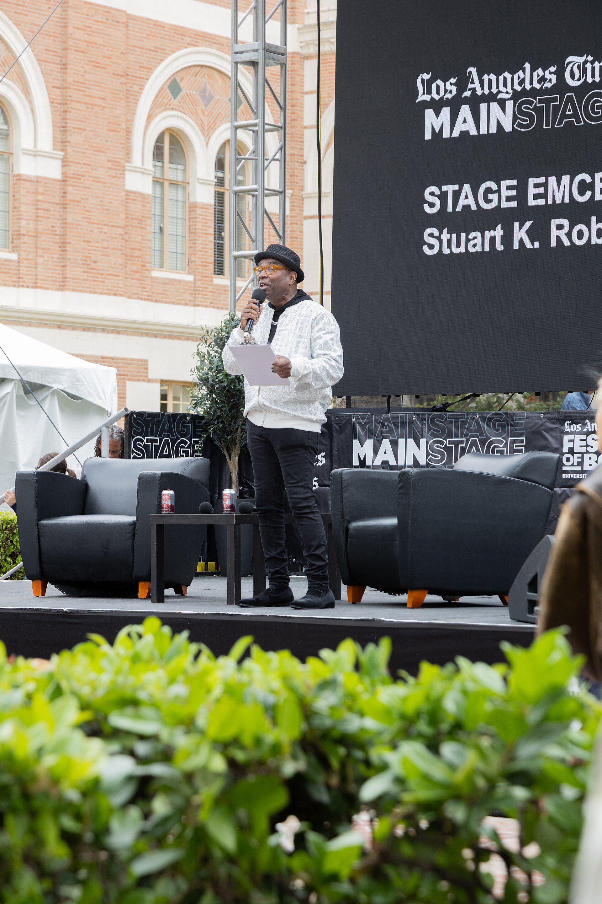 Stuart K. Robinson, actor, at the Los Angeles Festival of Books in Los Angeles, California in April 2025.