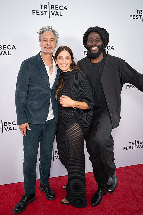 Taika Waititi, Dione Roach, & Steve Happi at the premiere of JAIL TIME RECORDS at Tribeca Film Festival 2026.