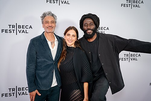 (L to R) Taika Waititi, Dione Roach, & Steve Happi at the premiere of JAIL TIME RECORDS at Tribeca Film Festival 2026.