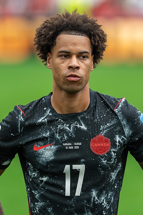 Tajon Buchanan during Canada v Qatar on 18 June 2026 at the 2026 FIFA World Cup