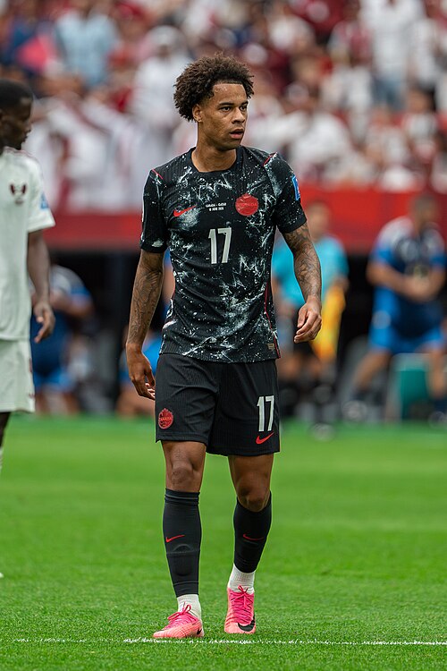 Tajon Buchanan during Canada v Qatar on 18 June 2026 at the 2026 FIFA World Cup