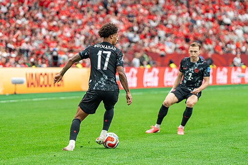 Tajon Buchanan during Canada v Qatar on 18 June 2026 at the 2026 FIFA World Cup